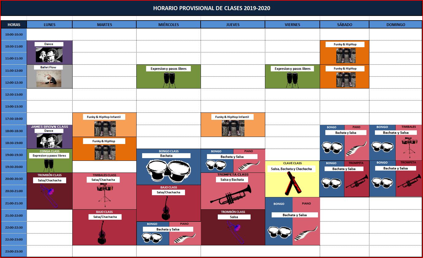 Nuevo Horario de Clases Octubre 2019