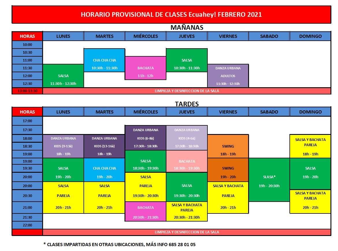 Horario Febrero 2021