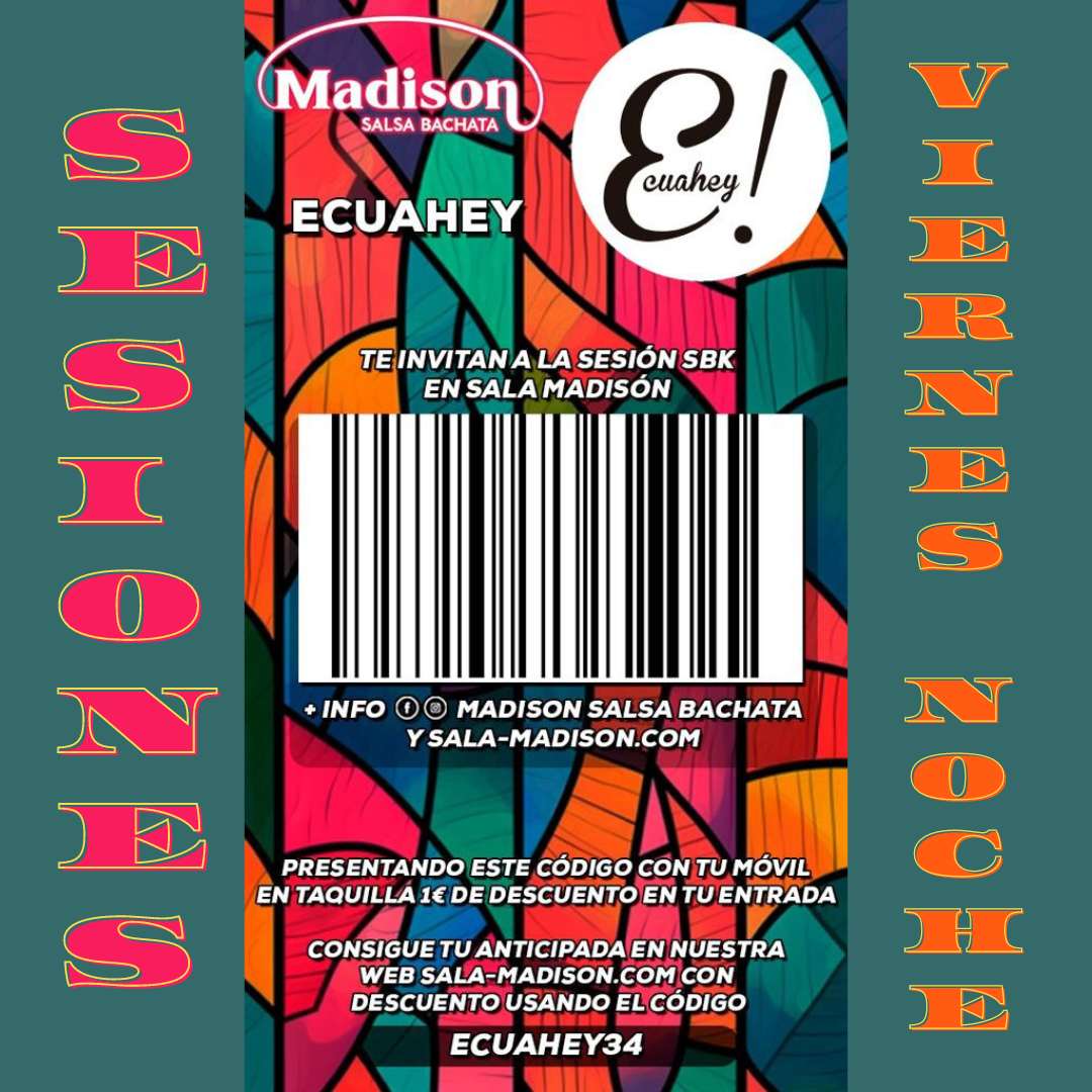 Descuento Ecuahey en MADISON SALSA BACHATA