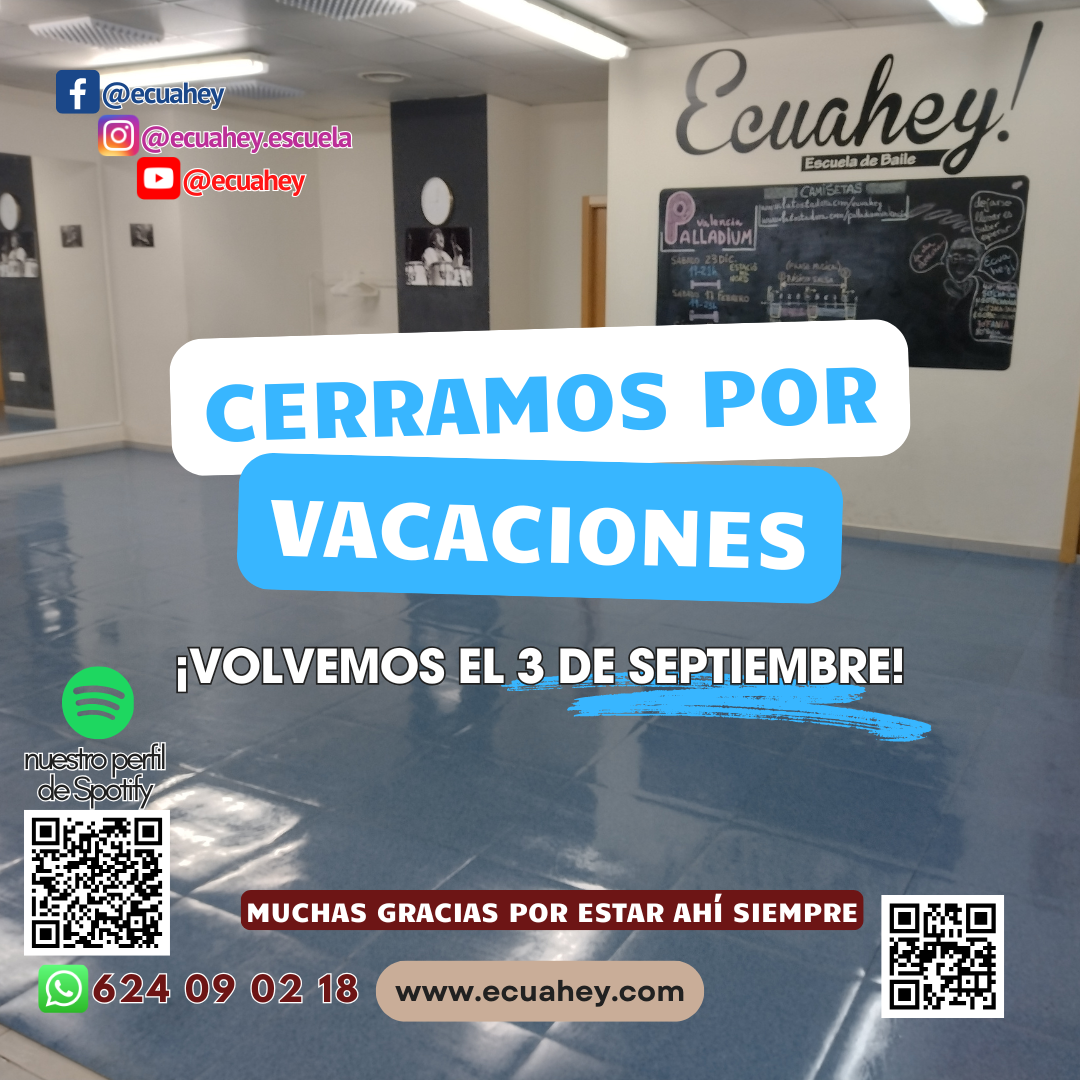 CERRAMOS POR VACACIONES VERANO 2026