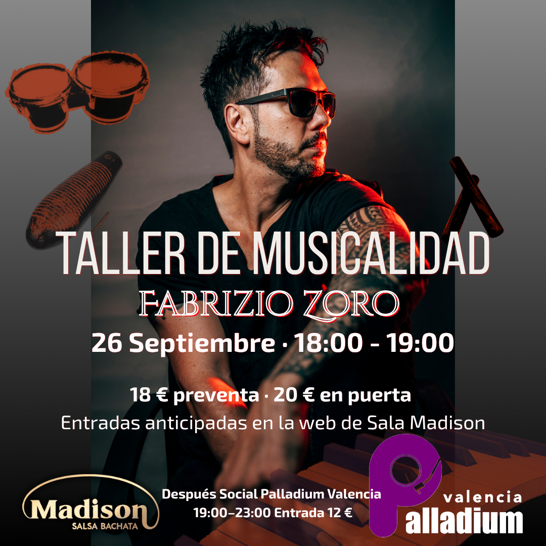 Pack Taller + Social Palladium Valencia en Sala Madison